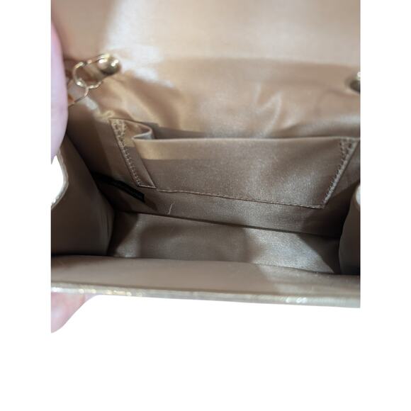 Gold Rhinestone Evening Bag with Chain Strap - Picture 6 of 7